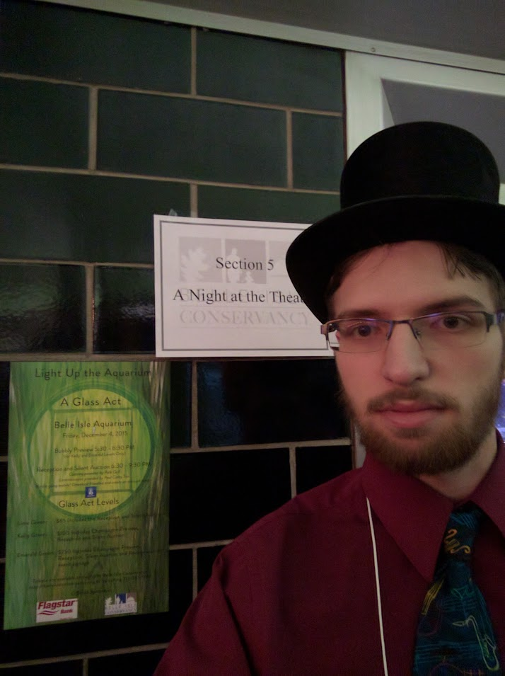 Aquarium volunteer selfie